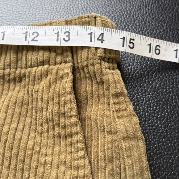 ALEX MILL Neil Cotton Corduroy Straight Leg Pants Olive Green Adjustable Waist 4 - Picture 12 of 15